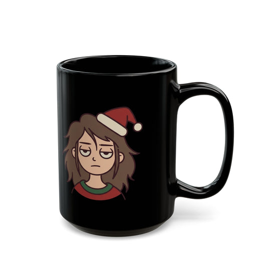 "Christmas Is Ruined" Black Ceramic Mug — Graphic
