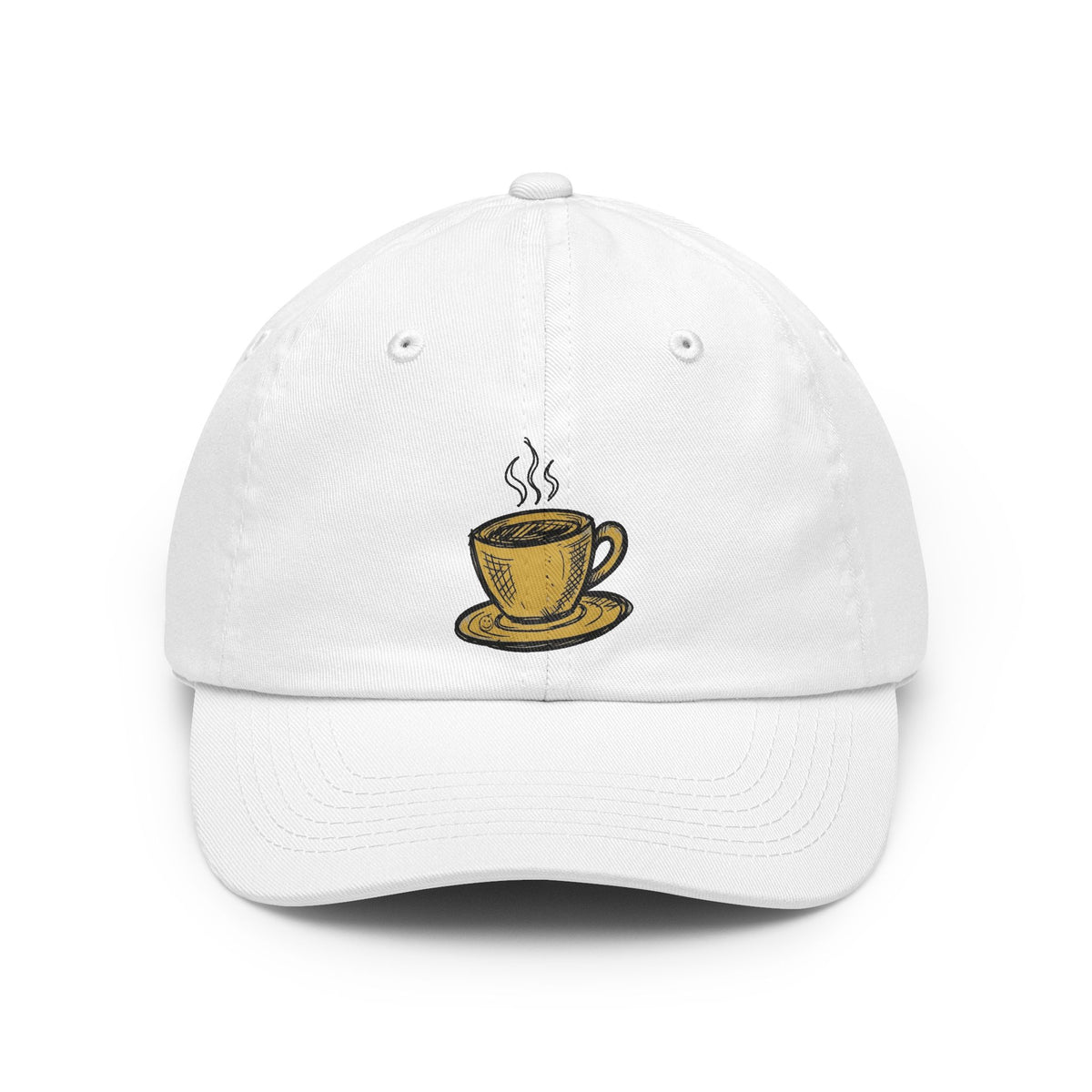 Color: White | Happy Coffee Dad Hat
