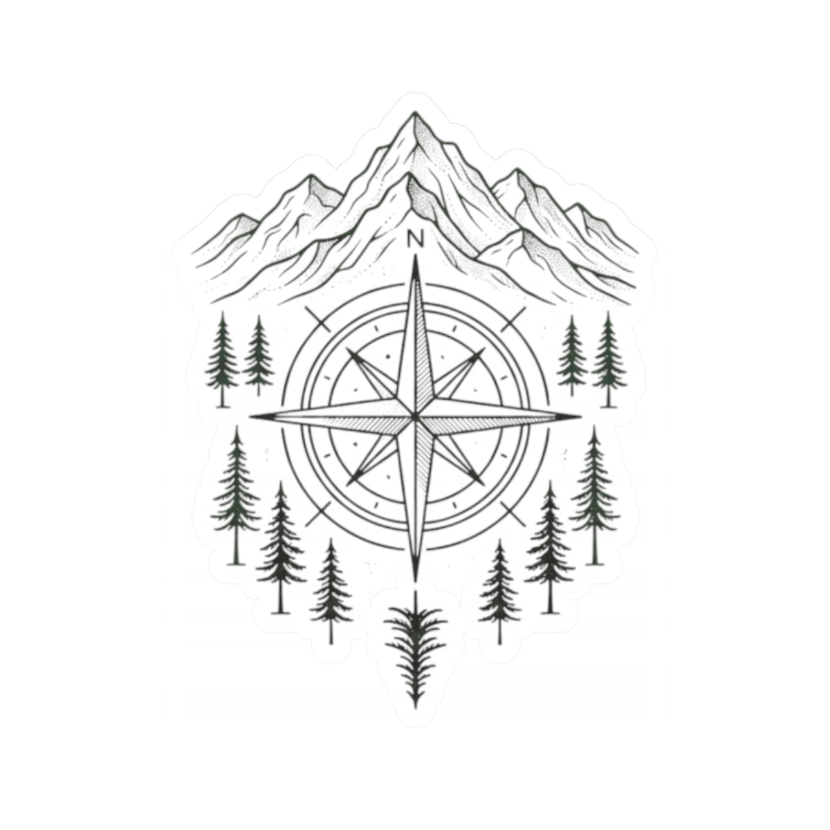 "Compass" Sticker — Main