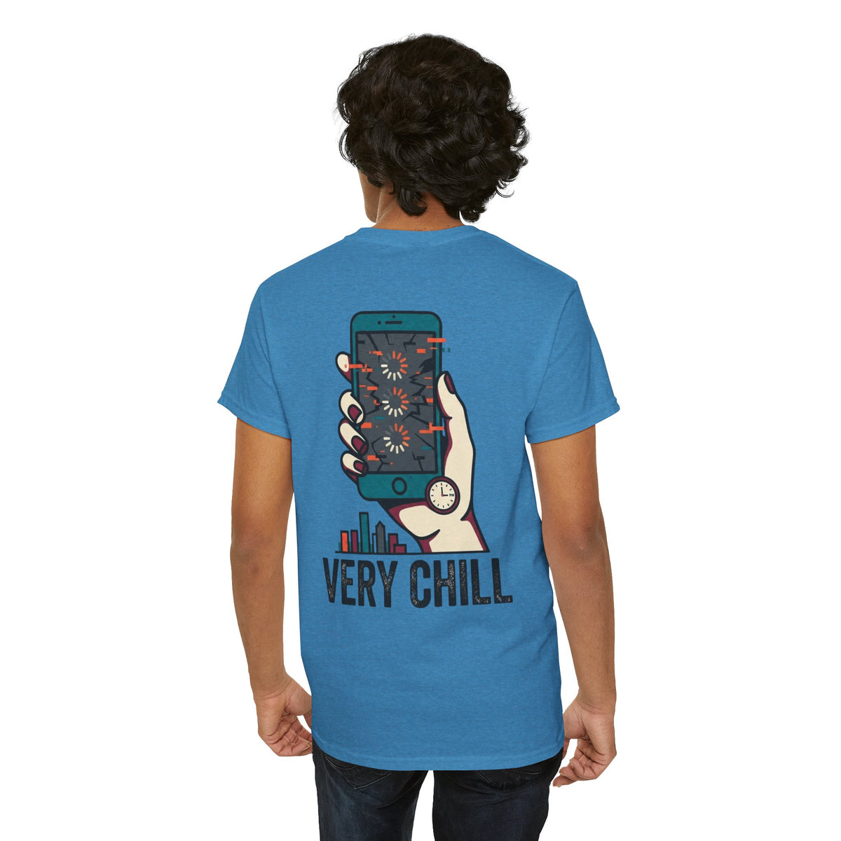 Color: Heather Sapphire | Very Chill Premium Graphic Tee
