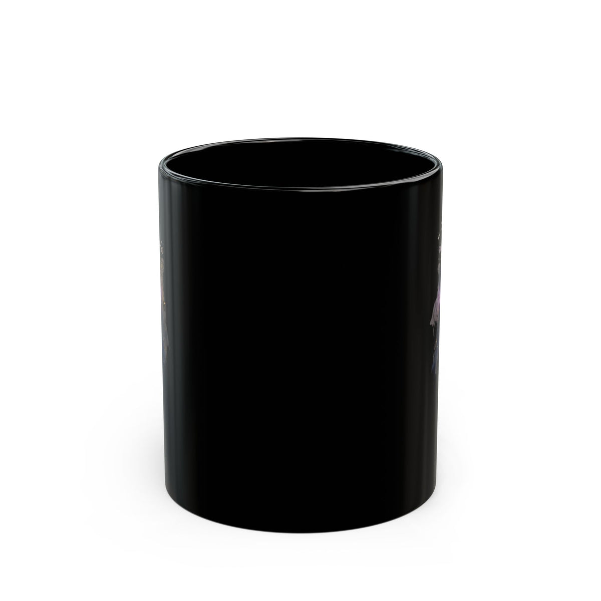 "Gemini The Celestial Twins" Black Ceramic Mug