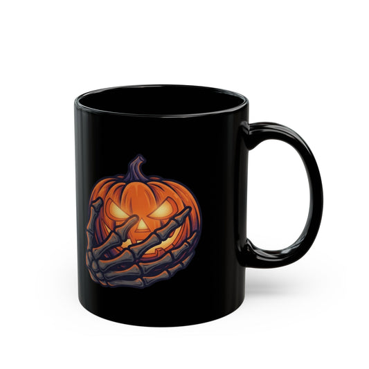 "Nice Pumpkins" Black Ceramic Mug — Graphic