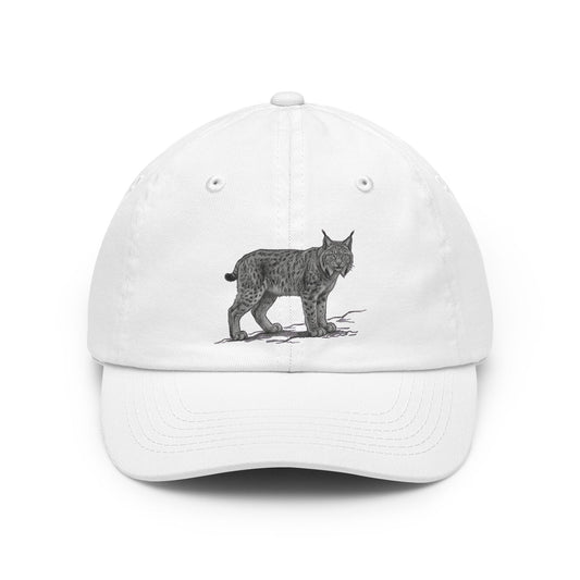 Color: White | Pencil Sketch Art Lynx Dad Hat