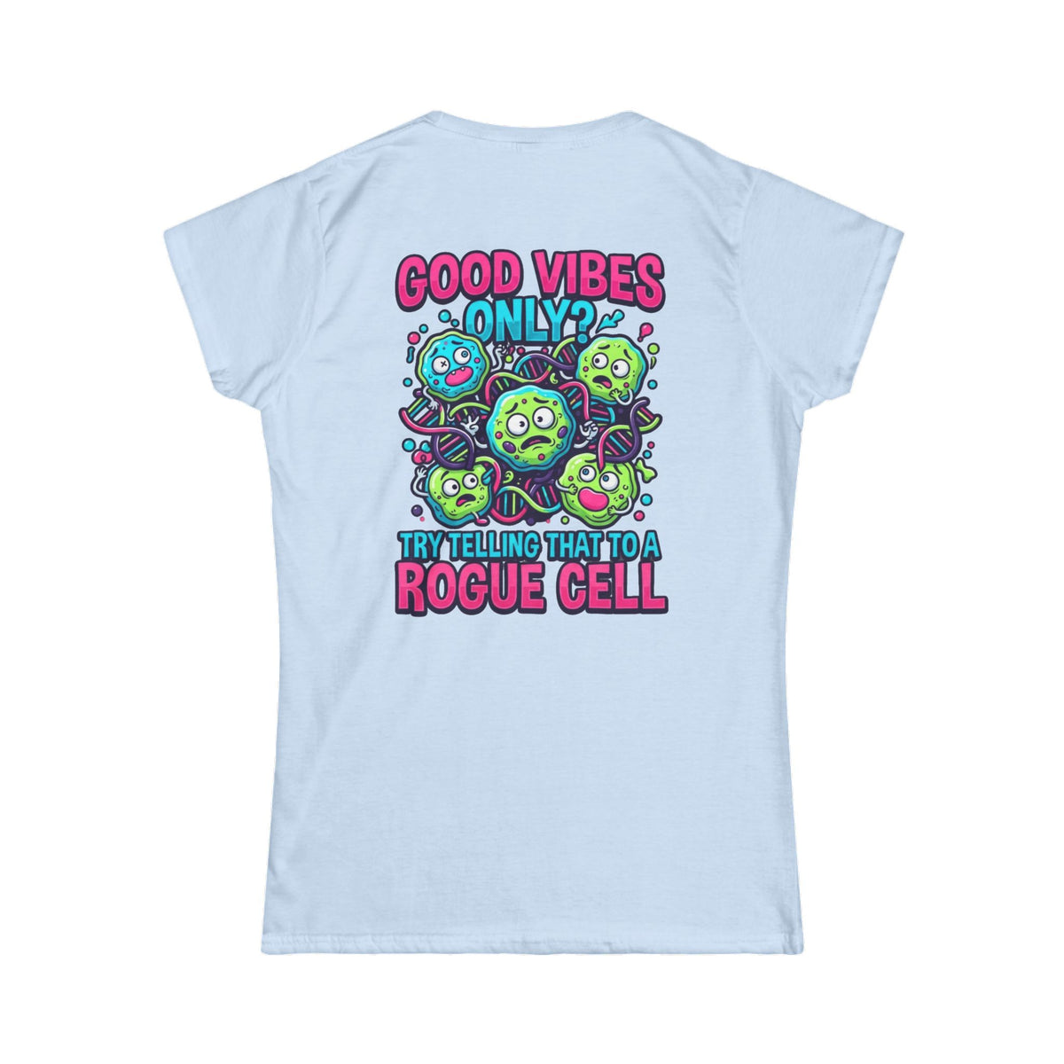 Color: Light Blue | Good Vibes Only Women's Tee