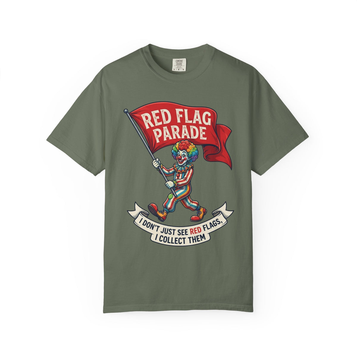 "Red Flag Parade" Unisex Garment-Dyed Tee