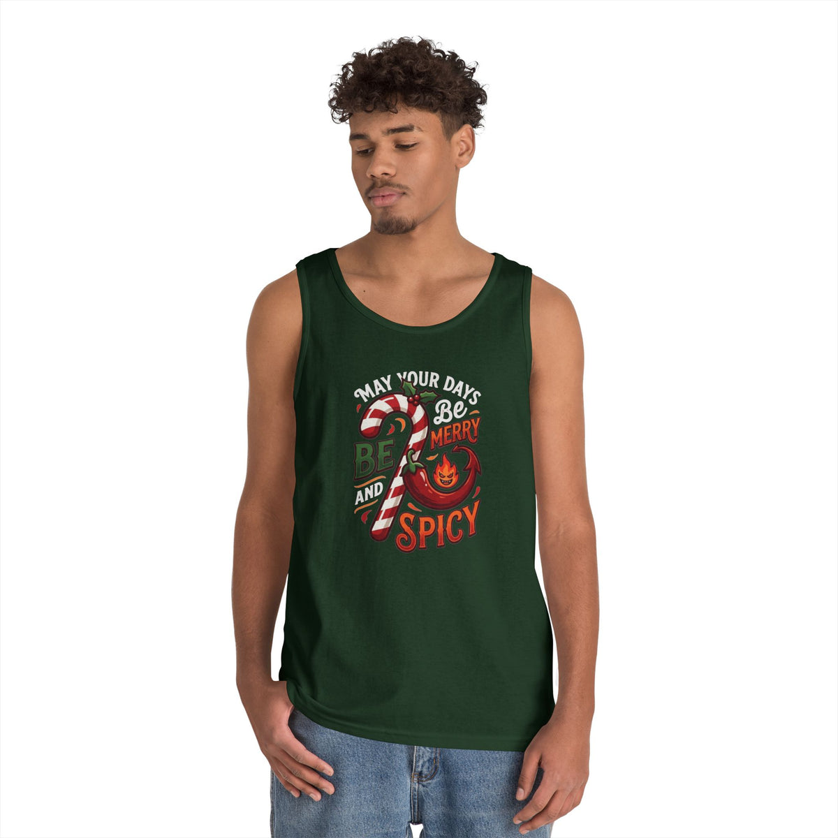 "May Your Days Be Merry and Spicy" Tank Top