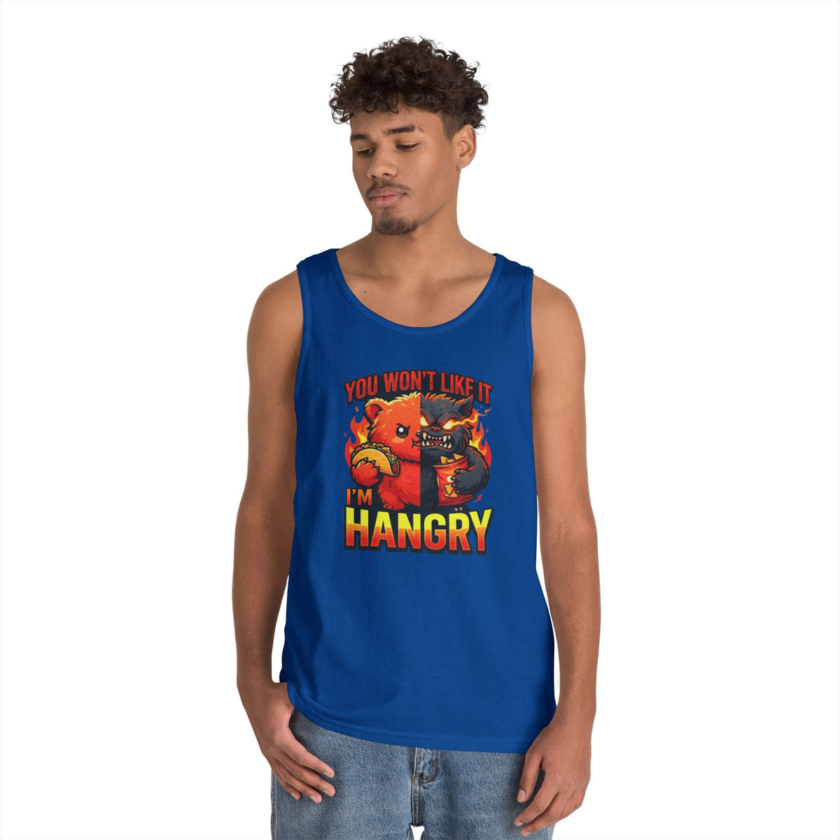 Color: Royal | You Won't Like It I'm Hangry Tank Top