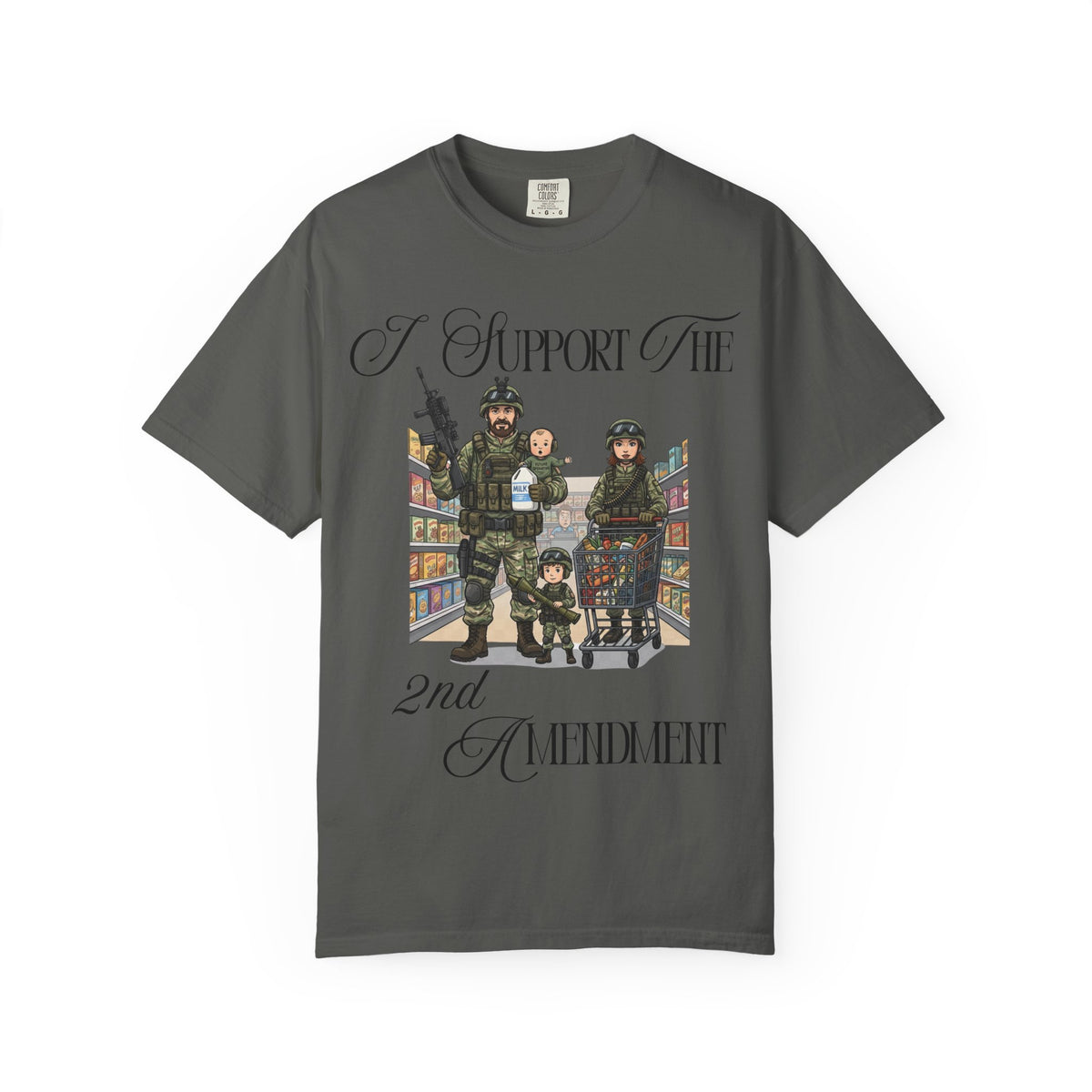Color: Pepper | Tactical Grocery Run Unisex Garment-Dyed T-shirt
