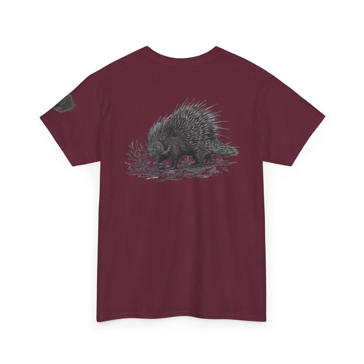"Pencil Sketch Art Porcupine" Premium Graphic Tee