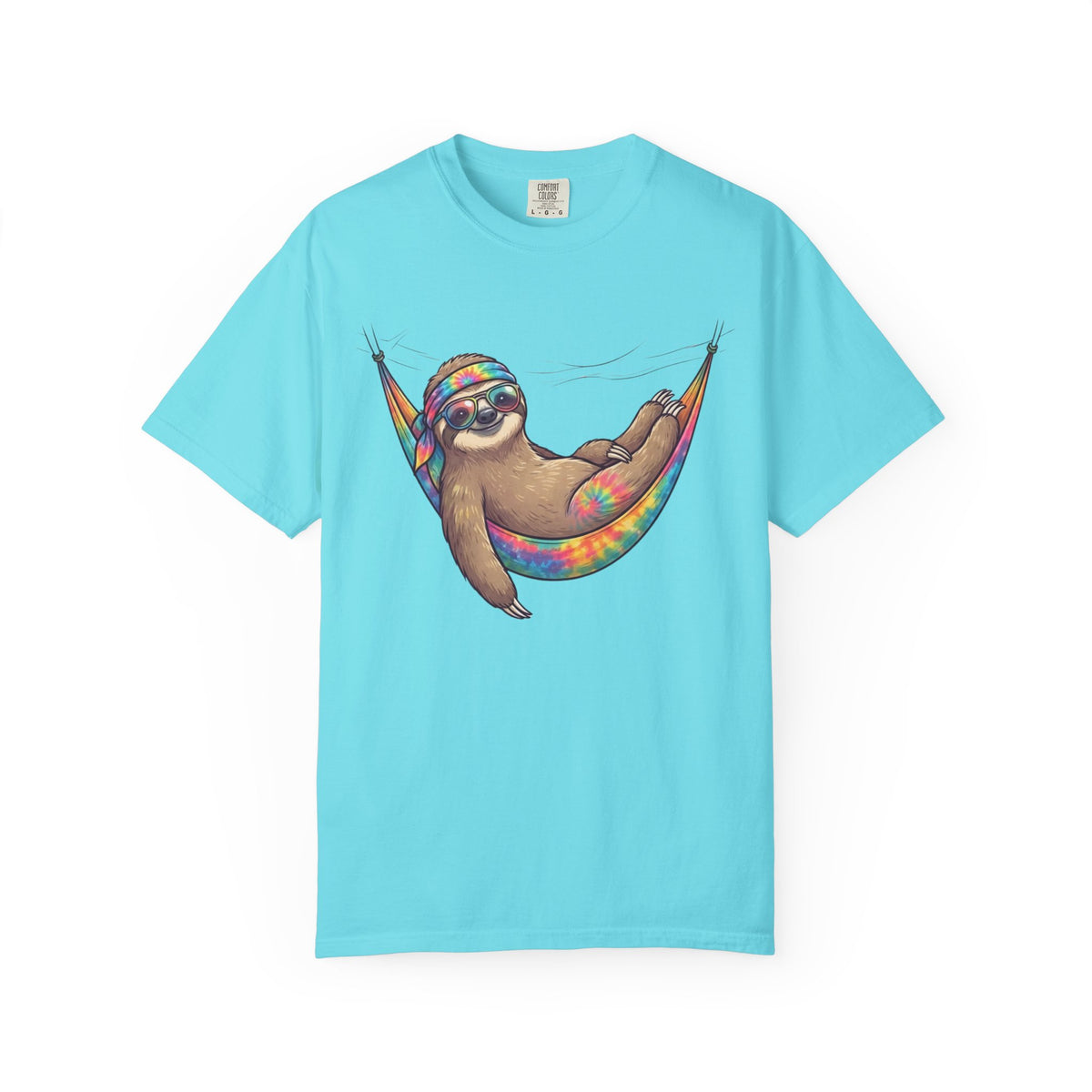 "Hippy Sloth" Unisex Garment-Dyed Tee