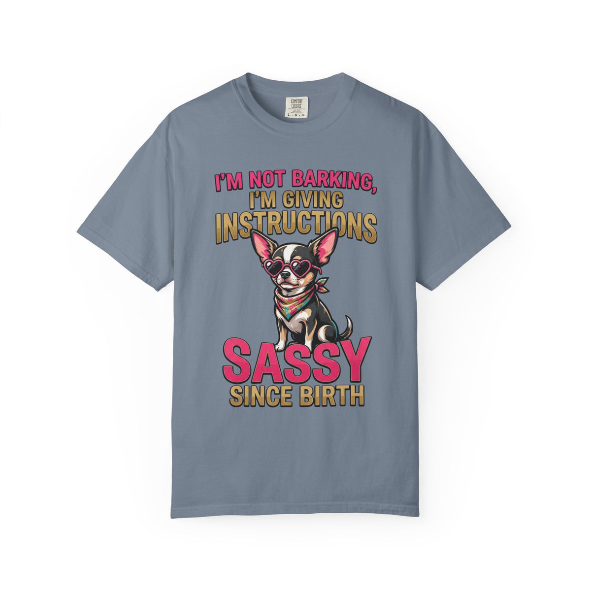Color: Blue Jean | Sassy Since Birth Unisex Garment-Dyed Tee