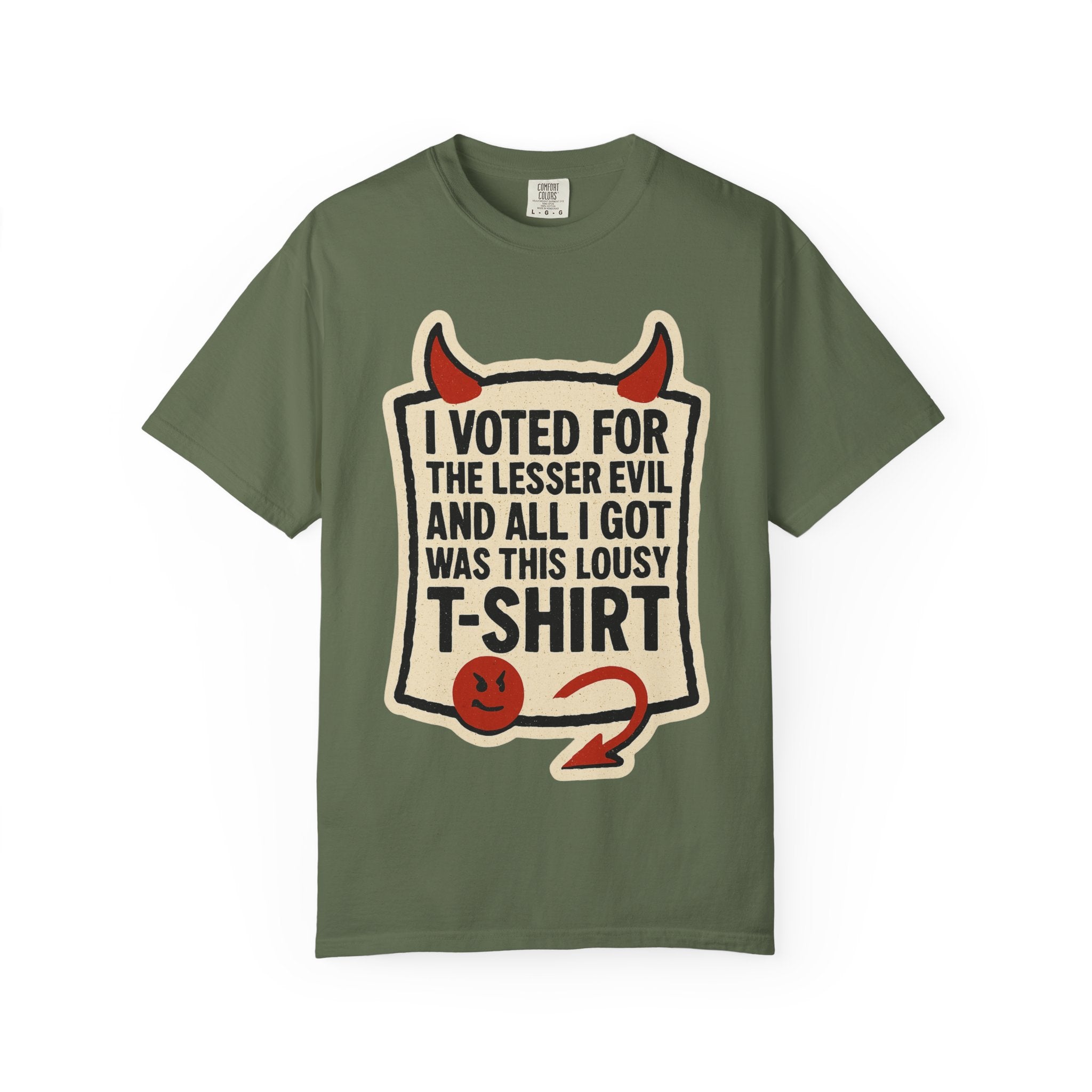 "Lesser Evil" Unisex Garment-Dyed T-shirt