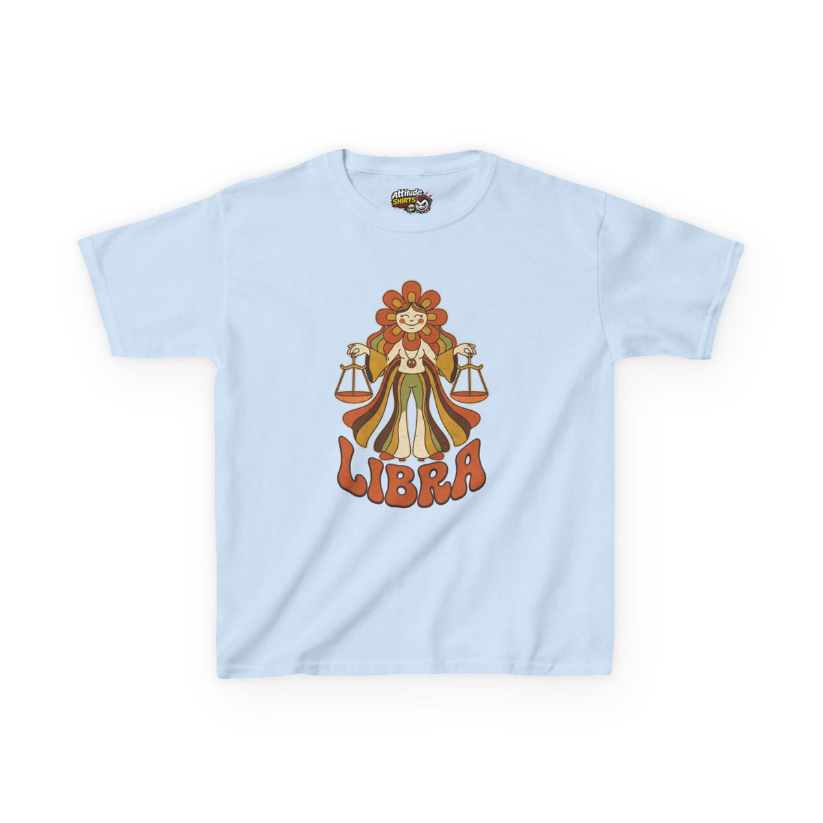 "Retro Mascot Groovy Libra" Kids Tee