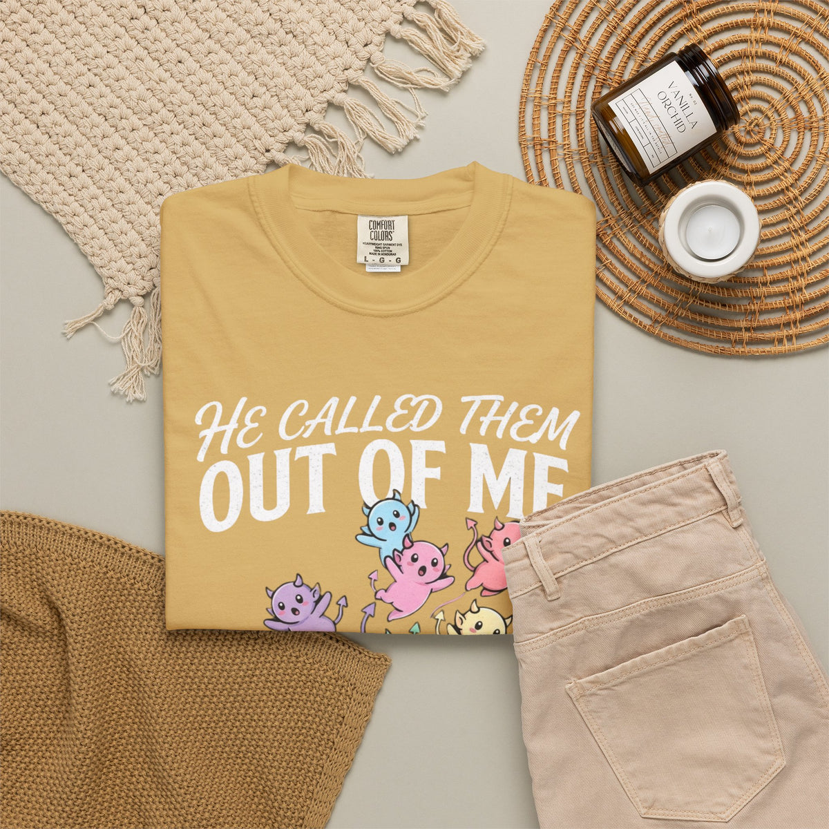 "Good Book Series He Called Them Out Of Me" Unisex Garment-Dyed Tee