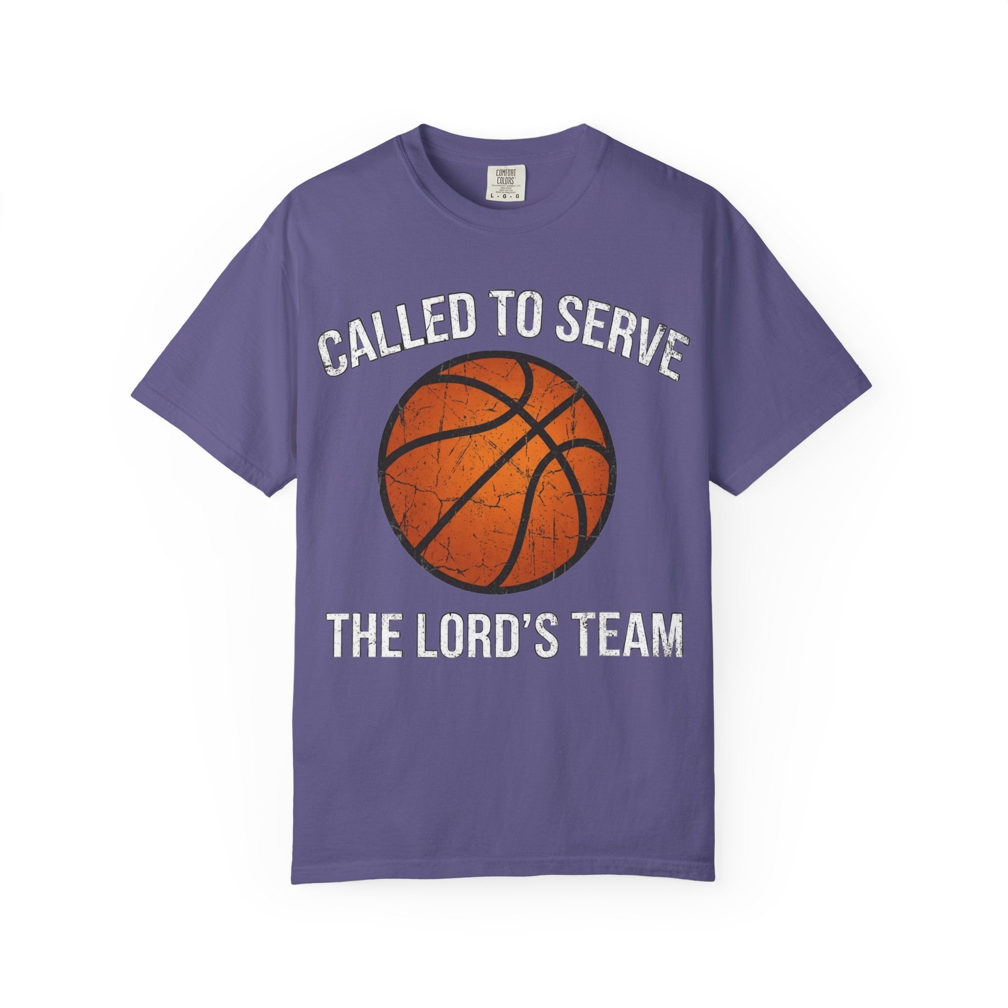 Called To Serve The Lord's Team Christian Basketball T-Shirt - Distressed Religious Sports Tee for Men and Women