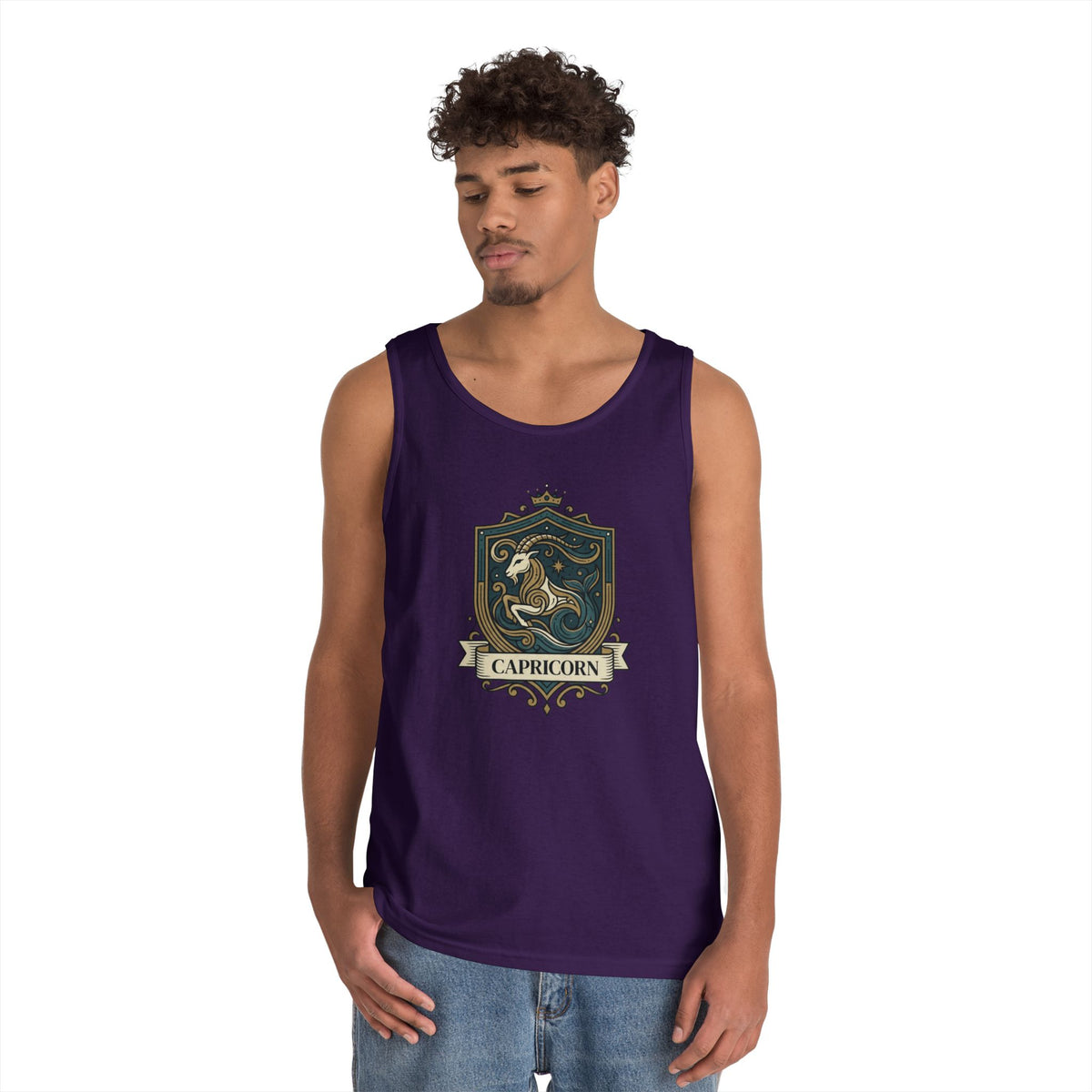 "Capricorn- The Sea-Goat Crest" Tank Top