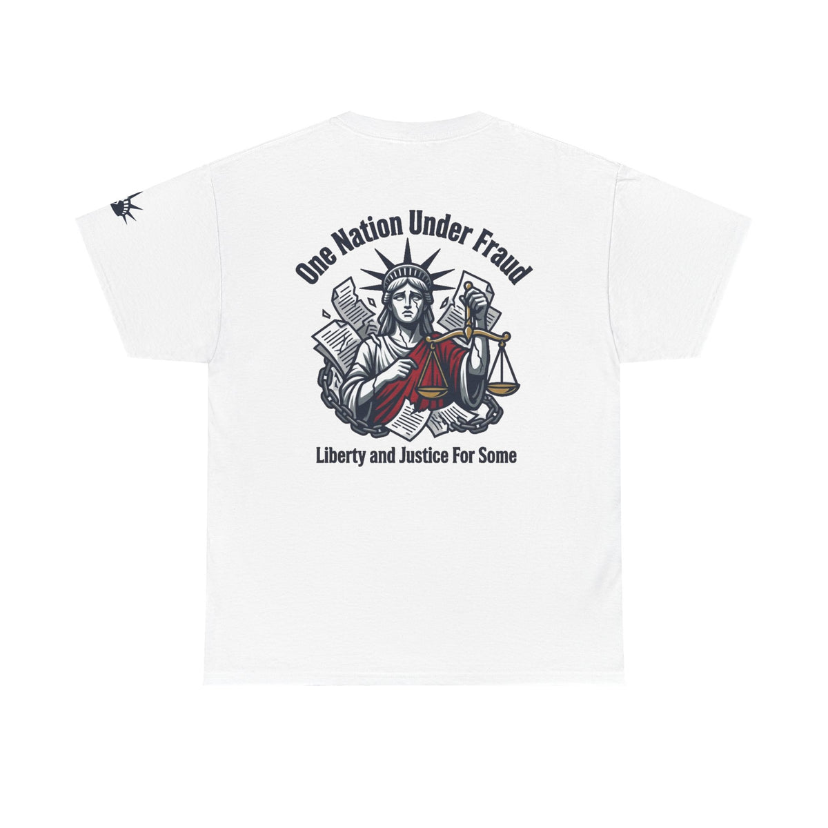 Color: White | One Nation Under Fraud Premium Graphic Tee