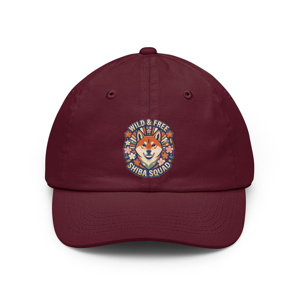 Color: Maroon | Shiba Squad Dad Hat