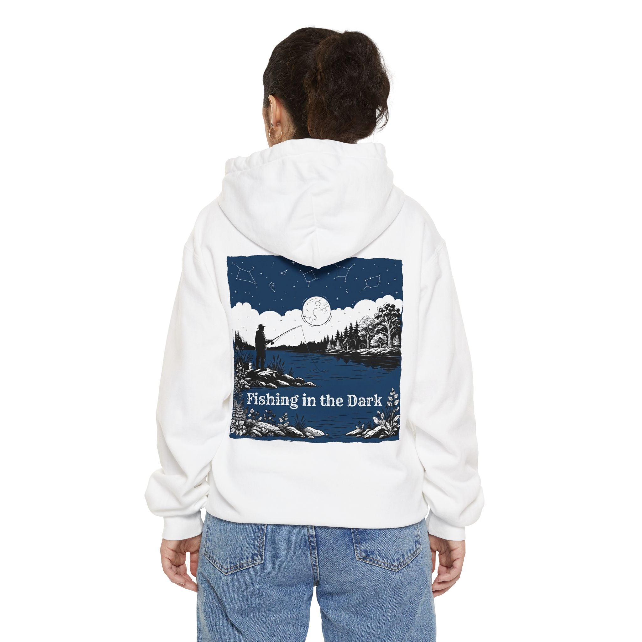 "Fishing in the Dark" Garment-Dyed Hoodie