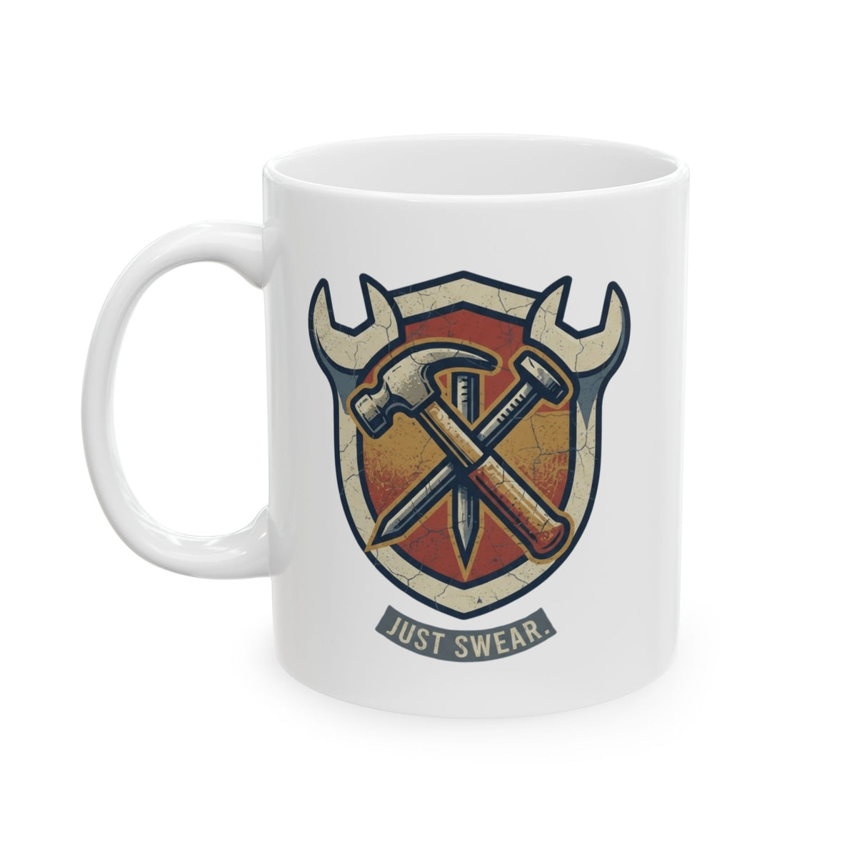 "Size Matters" White Ceramic Mug — Graphic