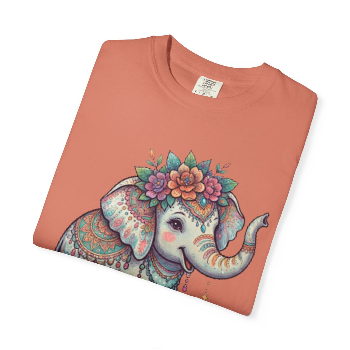 "Hippy Elephant" Unisex Garment-Dyed Tee