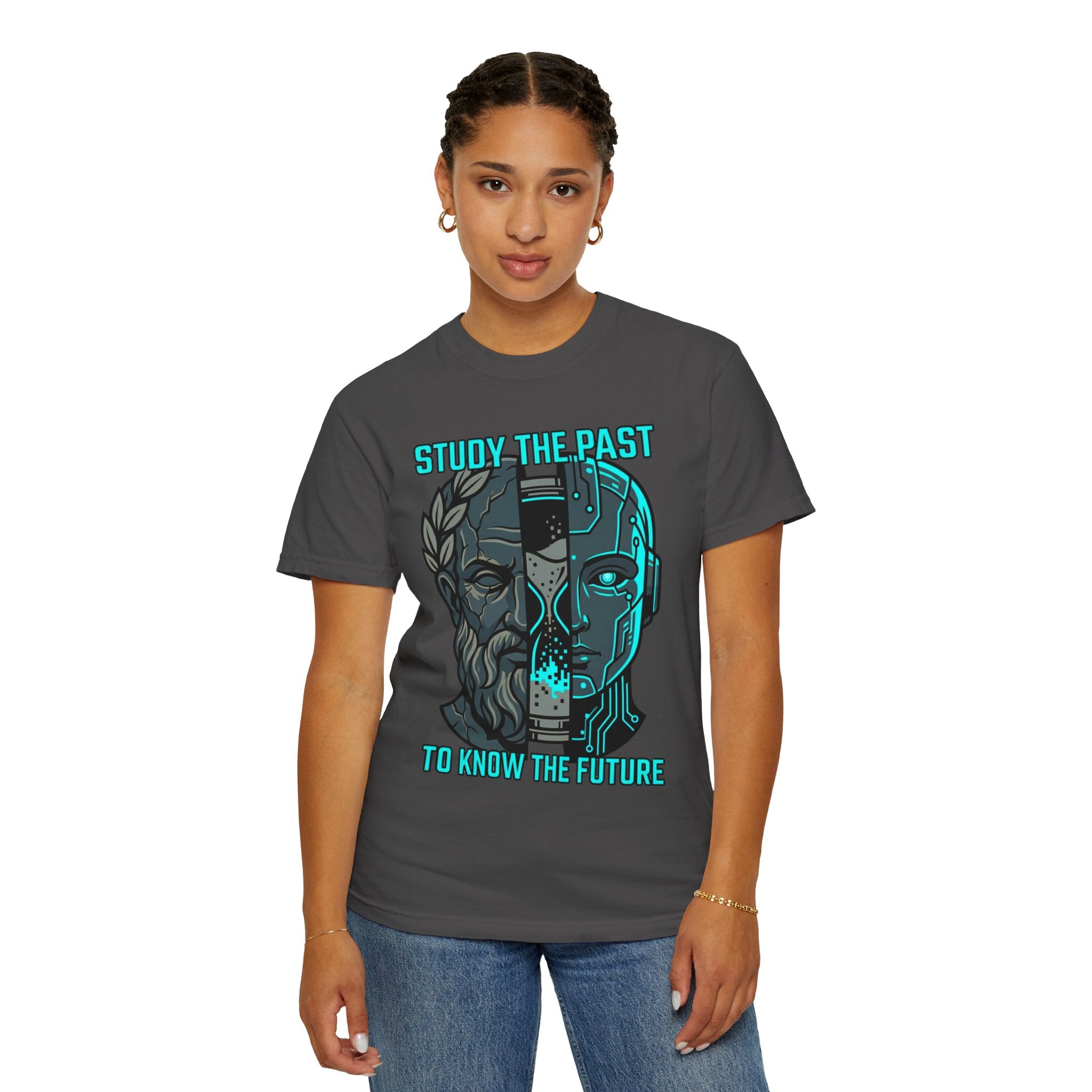 "Study the Past Know the Future" Unisex Garment-Dyed Tee