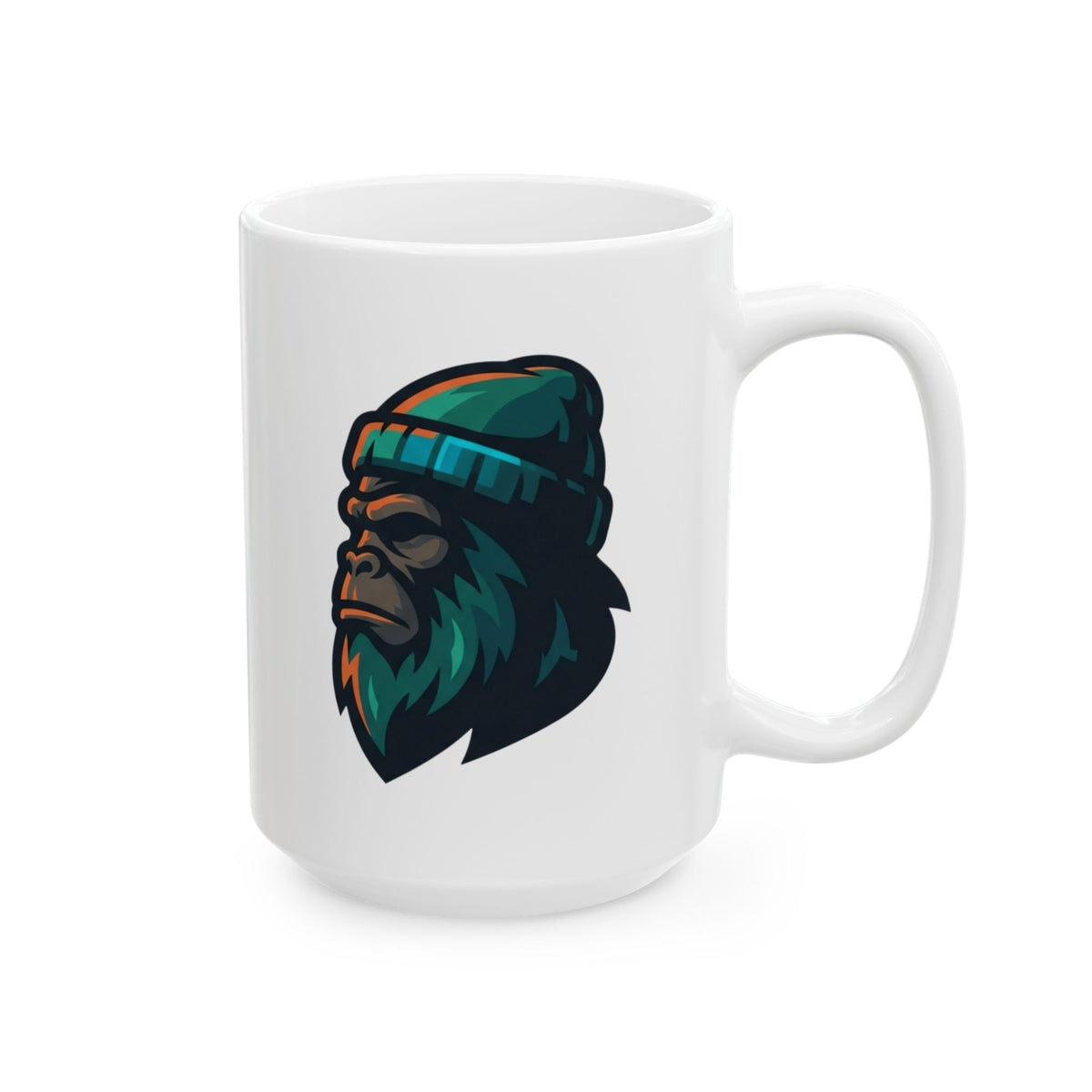 "Bigfoot-Sasquatch (North America)" White Ceramic Mug — Graphic