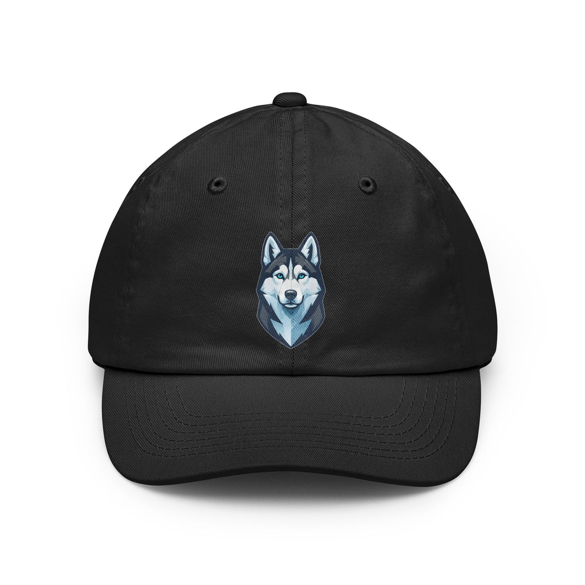 Color: Black | Siberian Husky Loyal & Free Dad Hat — Graphic