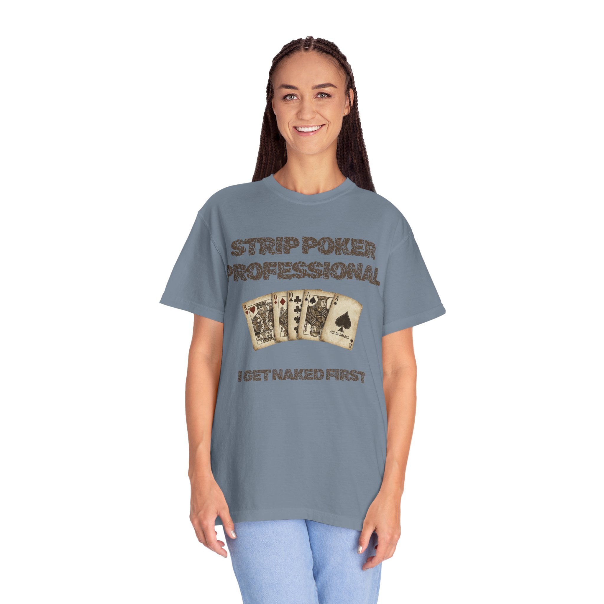 "Strip Poker Professional" Unisex Garment-Dyed Tee