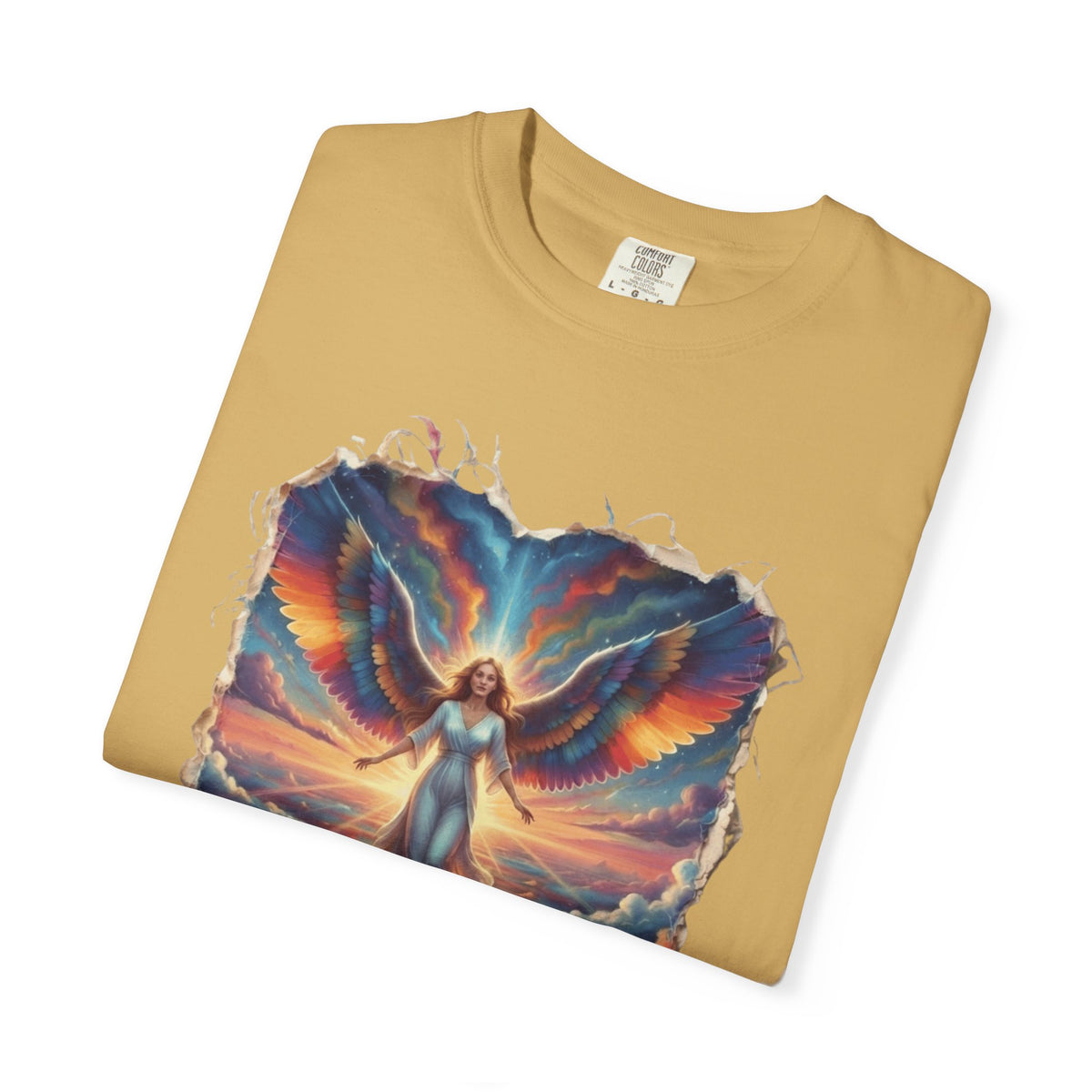 "Rainbow Angel" Unisex Garment-Dyed Tee