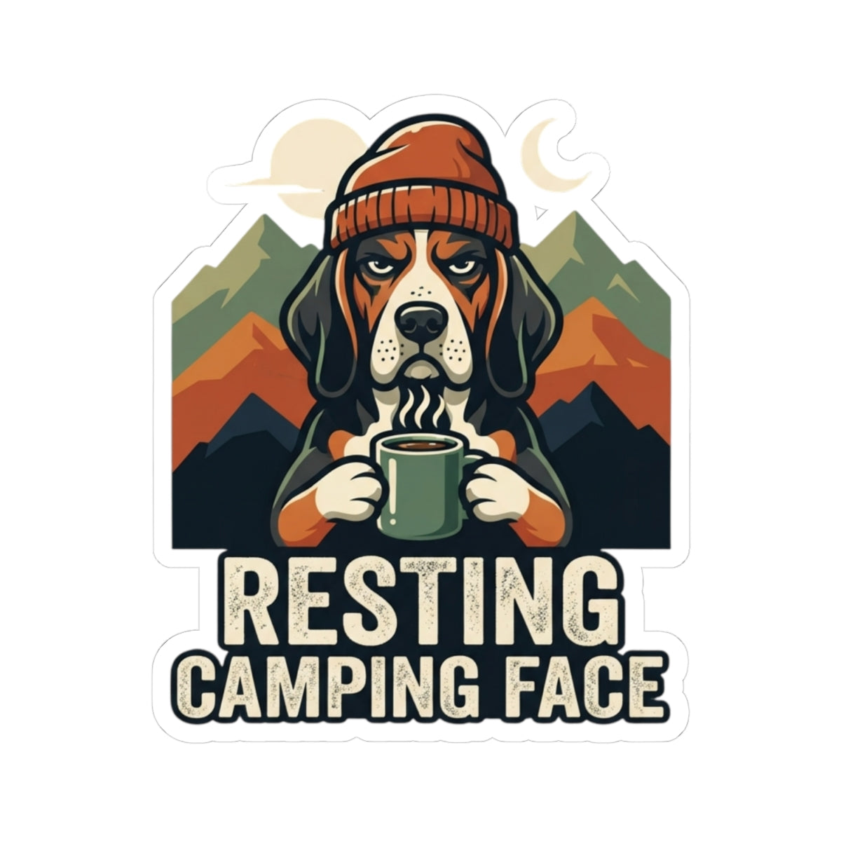 "Resting Camping Face" Sticker — Main