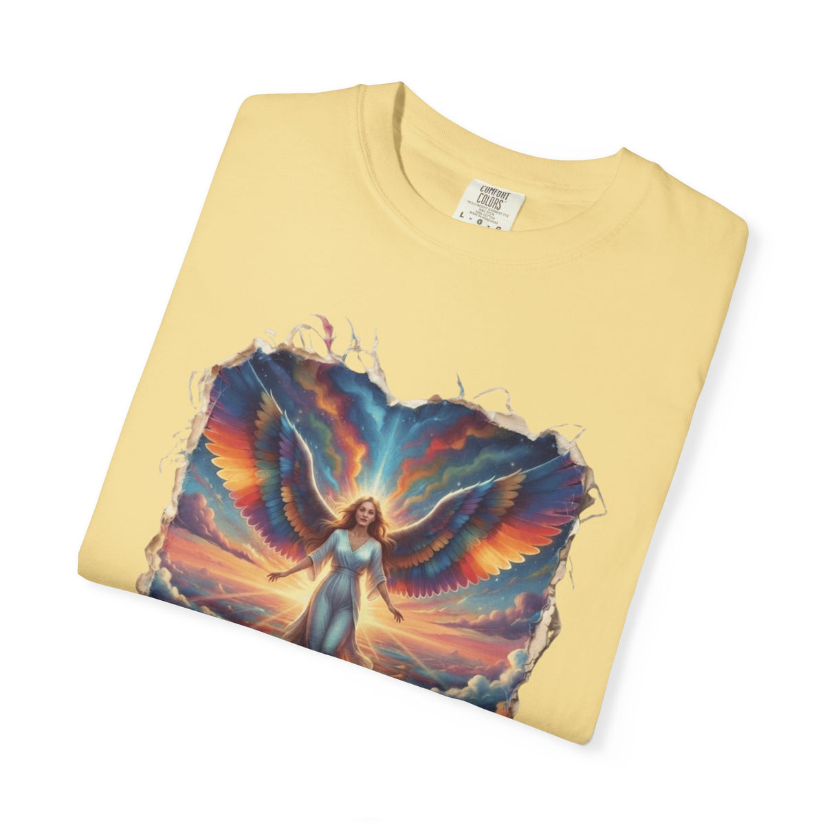 "Rainbow Angel" Unisex Garment-Dyed Tee