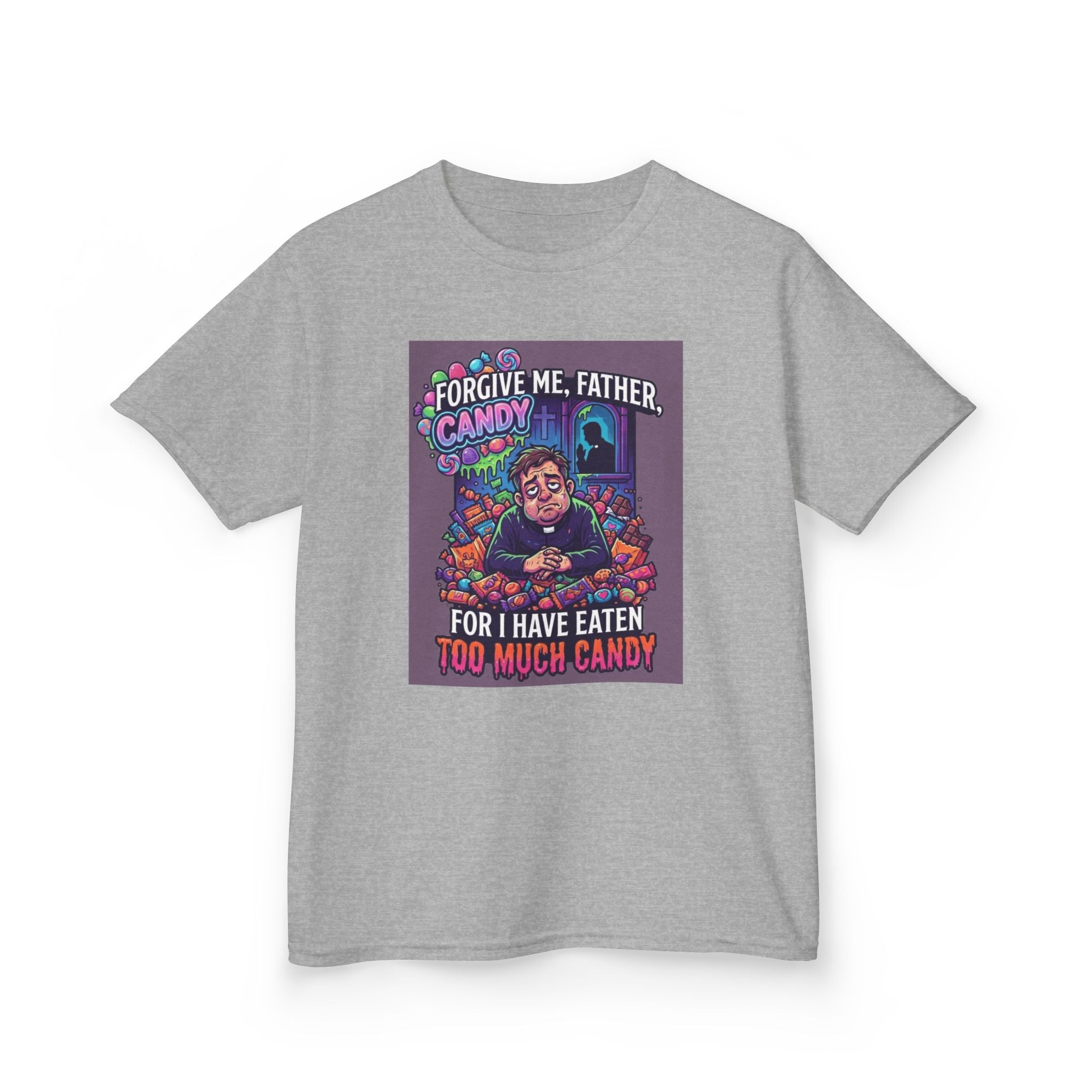 "Forgive Me Father Too Much Candy" Kids Tee