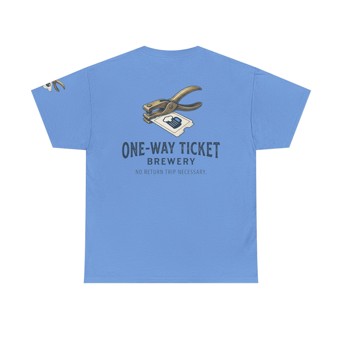 Color: Carolina Blue | One-Way Ticket Brewery Premium Graphic Tee