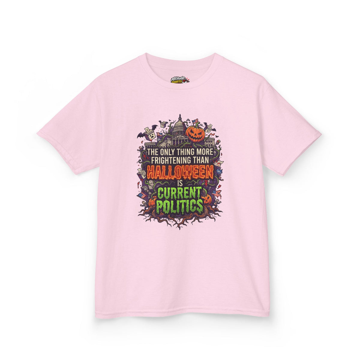 Color: Light Pink | Current Politics Kids Tee