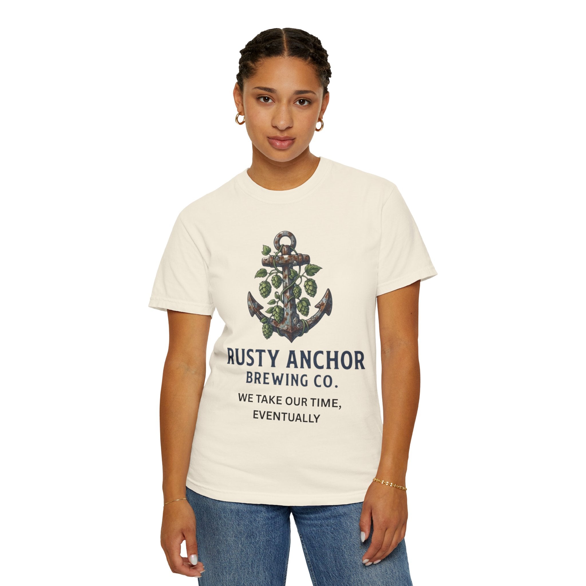 "Rusty Anchor Brewing" Unisex Garment-Dyed Tee
