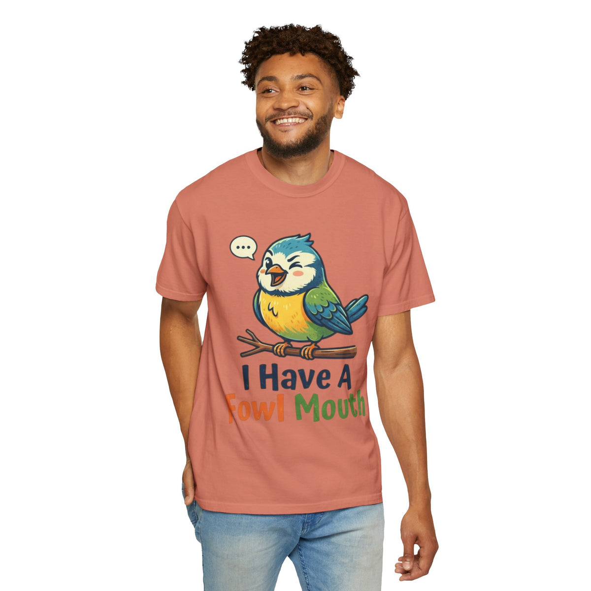 Color: Terracotta | Fowl Mouth Unisex Garment-Dyed Tee