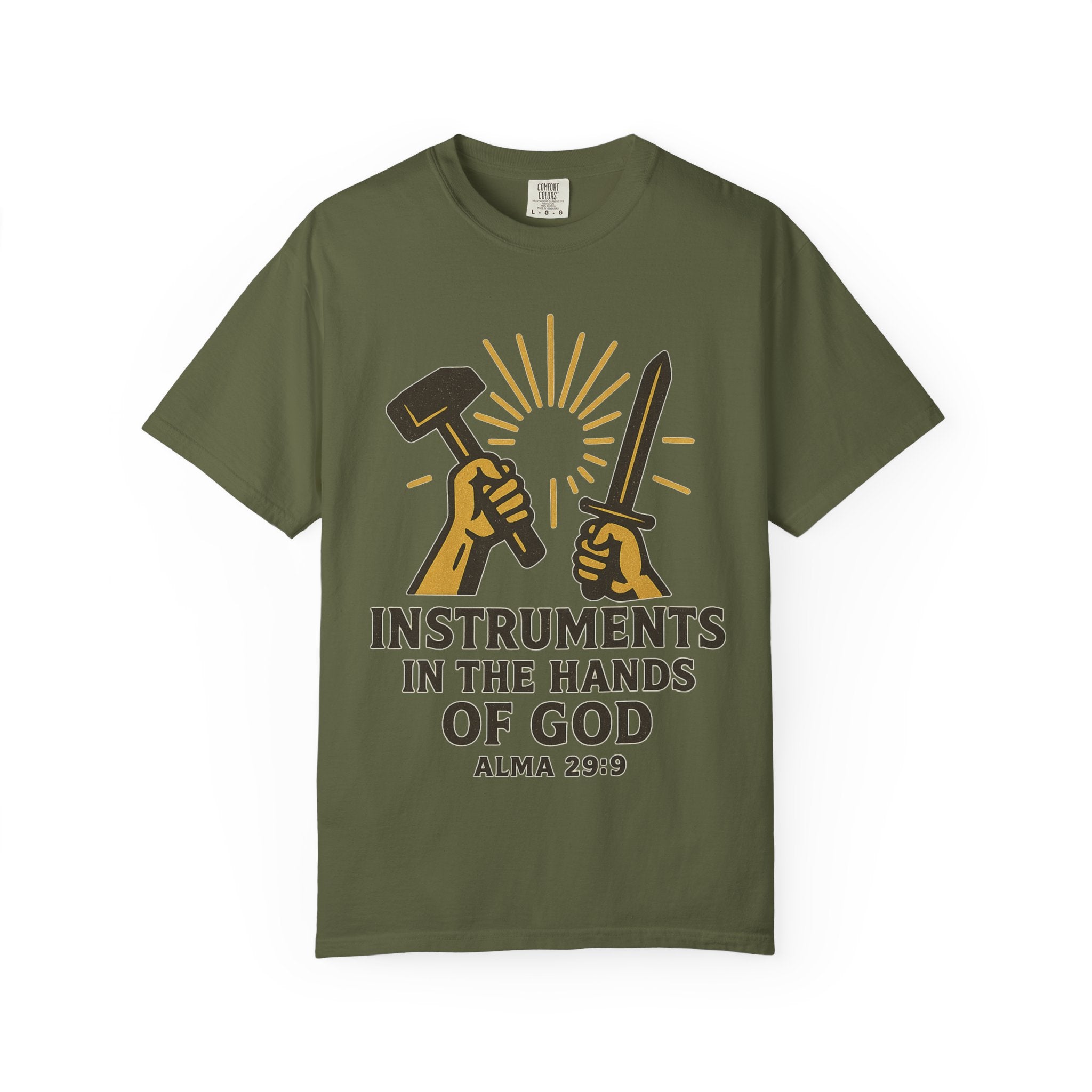 "Instruments in the Hands of God" Unisex Garment-Dyed T-shirt