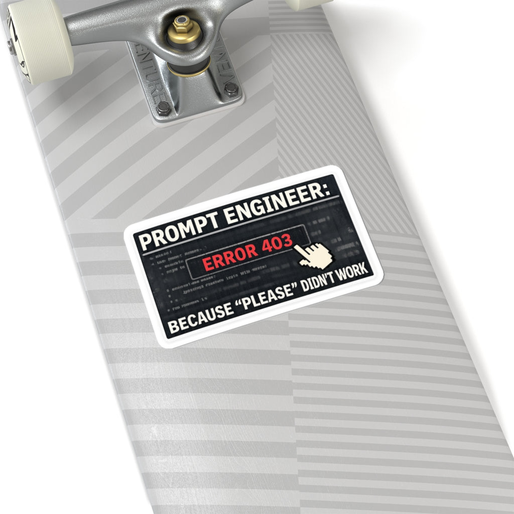 Politeness Failed. Try Fear™ | Kiss-Cut Sticker — AttitudeShirts