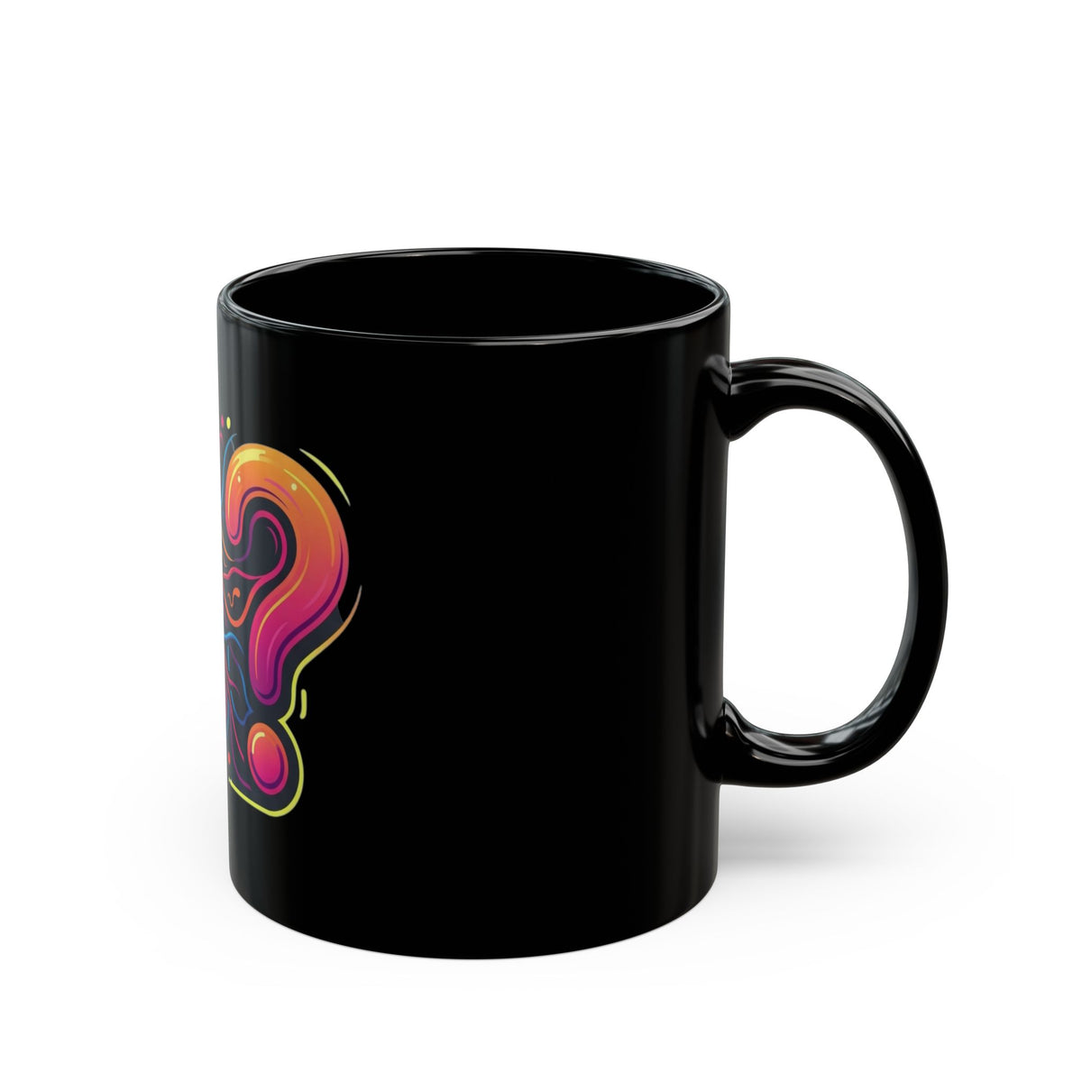 "Professional Overthinker" Black Ceramic Mug — Graphic