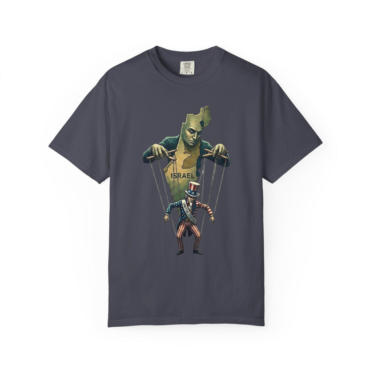 Color: Navy | Strings Attached | Garment-Dyed Tee — AttitudeShirts