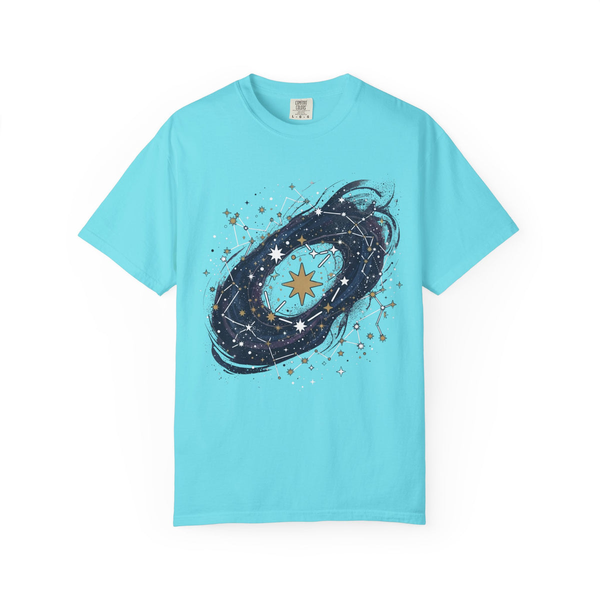 "Constellation Map (Dark Sky)" Unisex Garment-Dyed Tee
