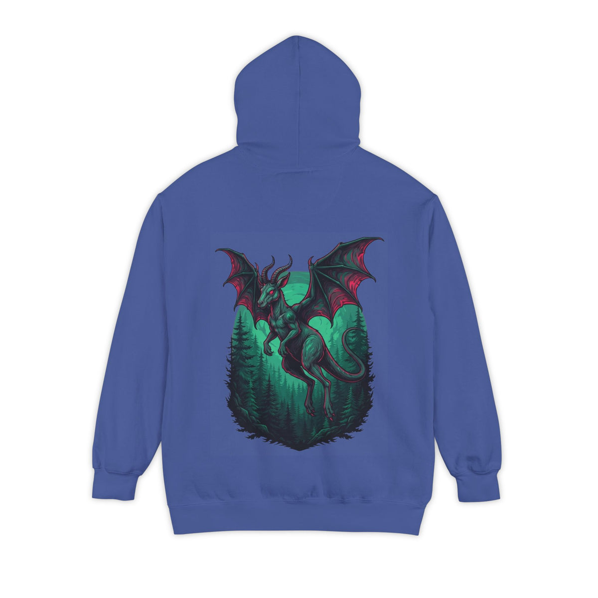 Color: Flo Blue | The Jersey Devil (New Jersey, USA) Garment-Dyed Hoodie