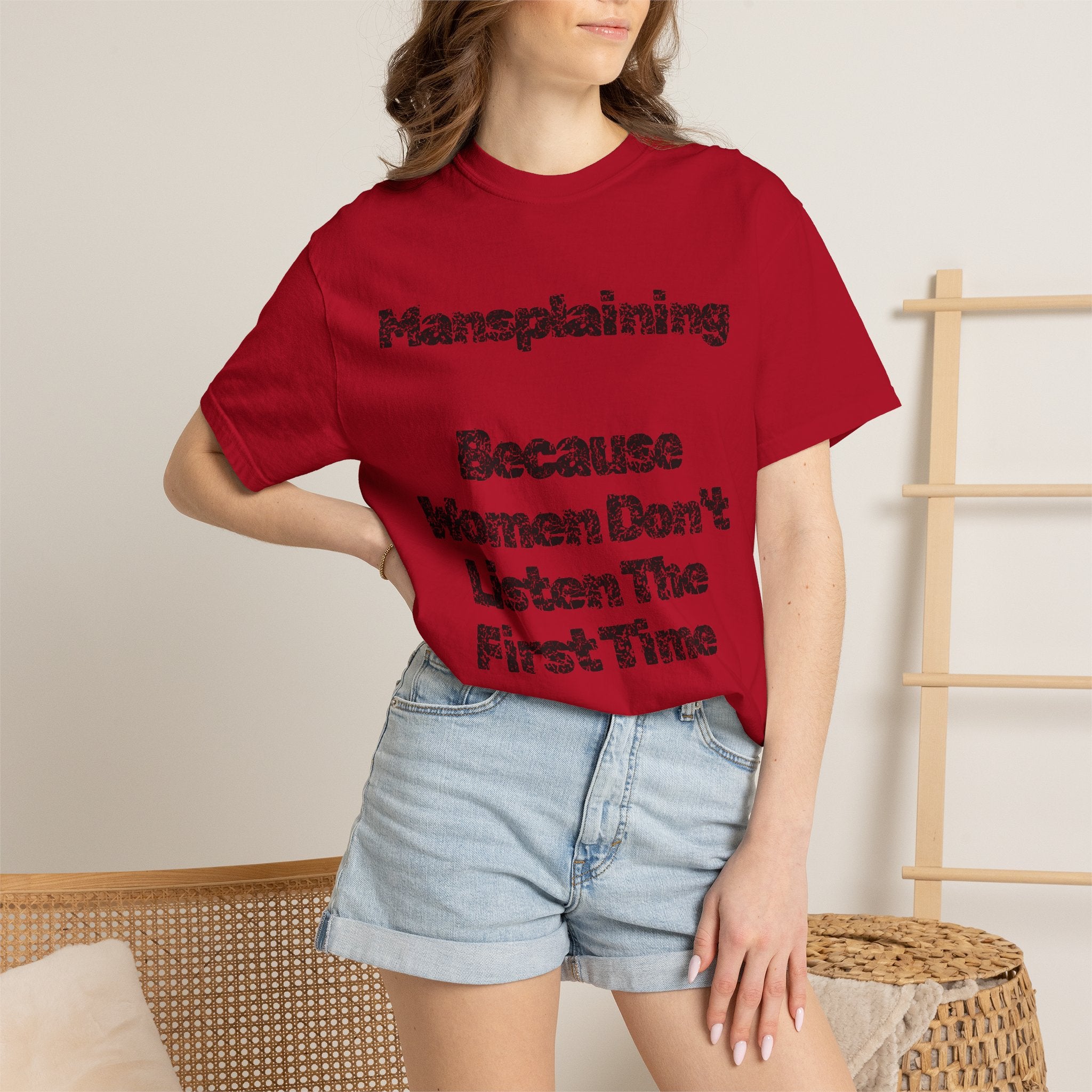 "Mansplaining" Unisex Garment-Dyed Tee