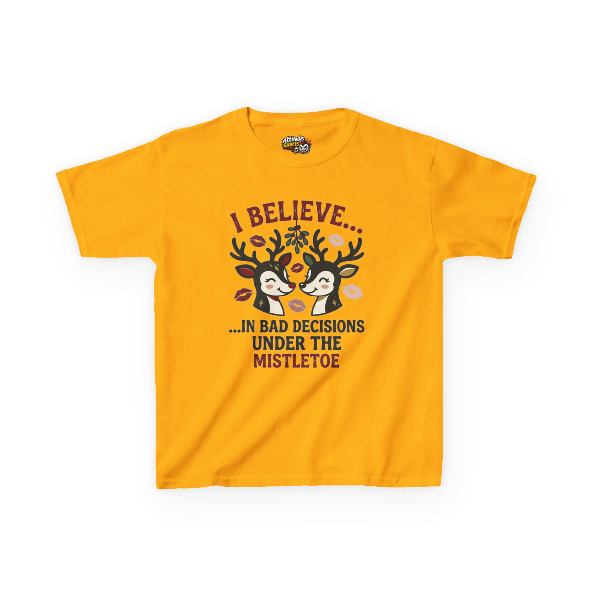 "Bad Decisions Under the Mistletoe" Kids Tee
