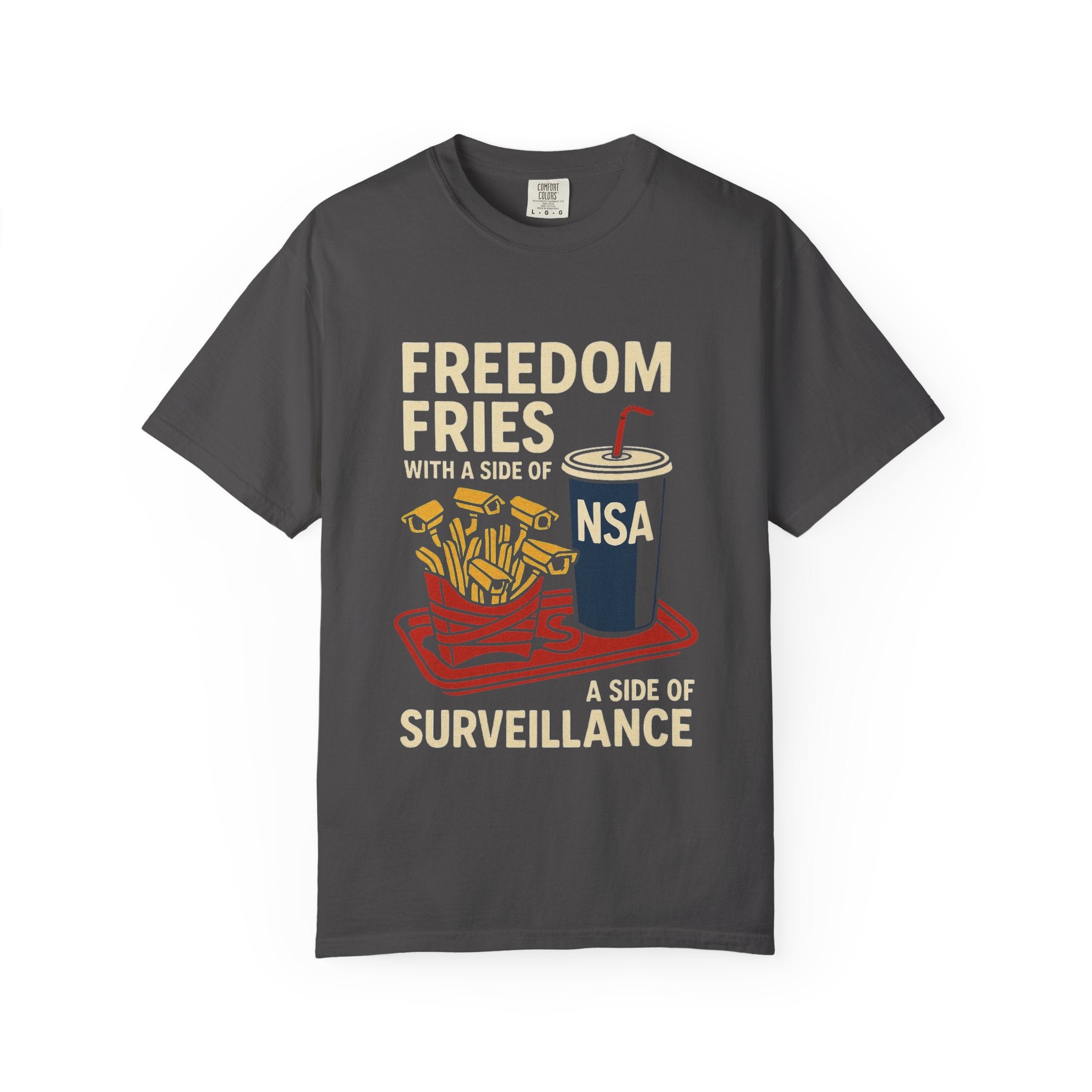 "Freedom Fries (With Extra Eyes)" Unisex Garment-Dyed T-shirt