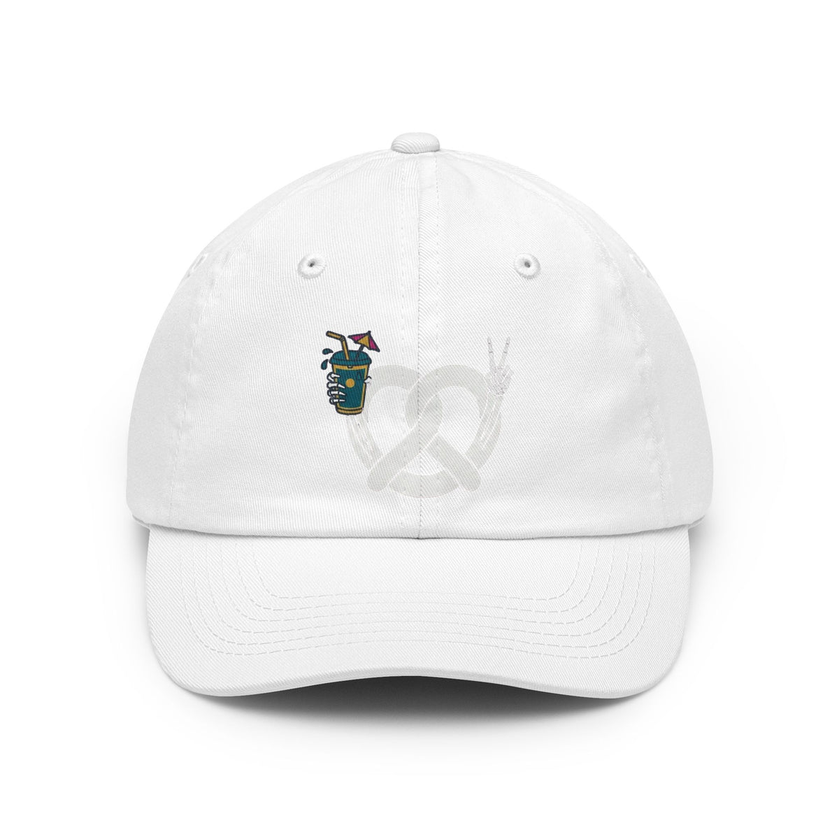 Color: White | Flexible But Not About Brunch Dad Hat — Graphic