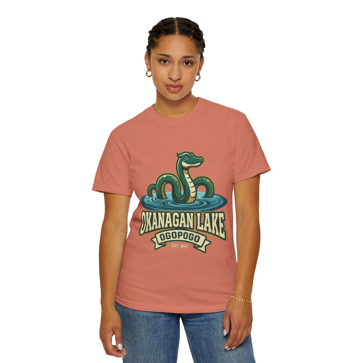 Color: Terracotta | Ogopogo (Canada) Unisex Garment-Dyed Tee