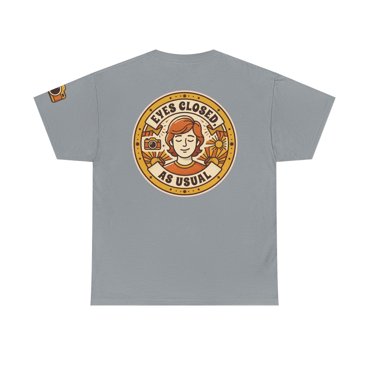 Color: Gravel | Eyes Closed As Usual Premium Graphic Tee