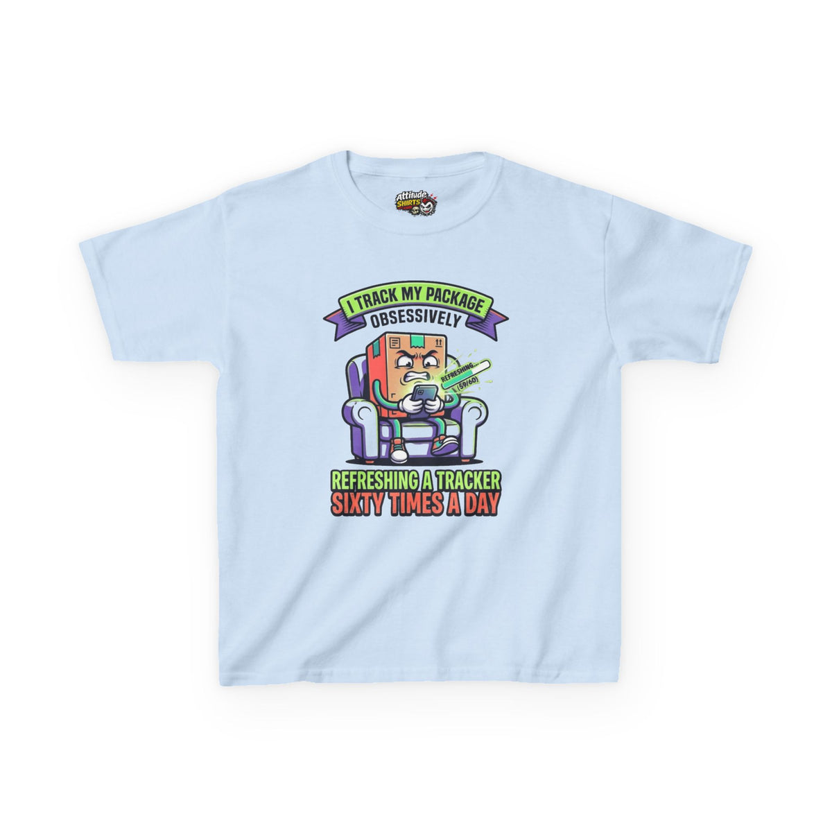 "I Track My Package Obsessively" Kids Tee